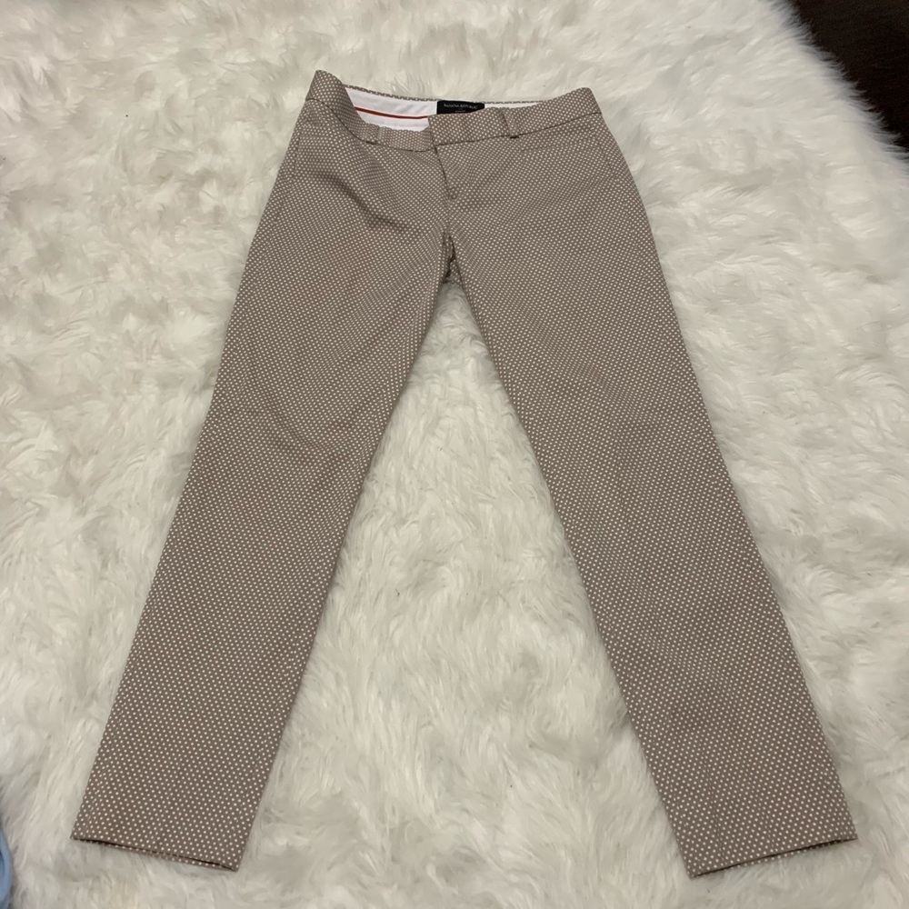 Banana Republic Sloan fit beige dotted pants